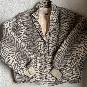 Women's Zebra Print Quilted Jacket